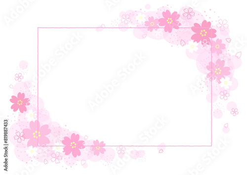 Wallpaper Mural 桜の花のイラストで装飾されたデザイン用のテンプレート。春のデザイン素材。	 Torontodigital.ca