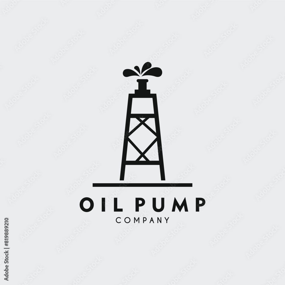 oil pump logo vector illustration design oil pump logo vector illustration design