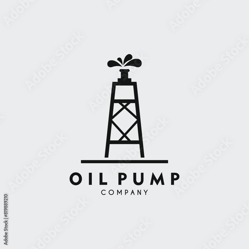 oil pump logo vector illustration design