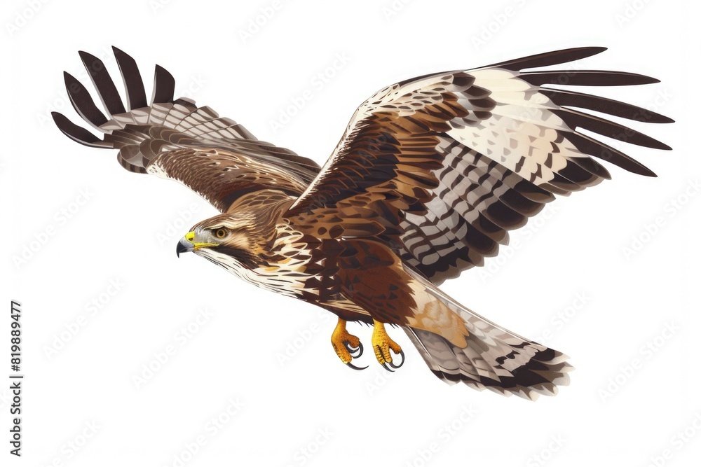 Fototapeta premium Majestic bird soaring through the sky, suitable for nature and wildlife themes.