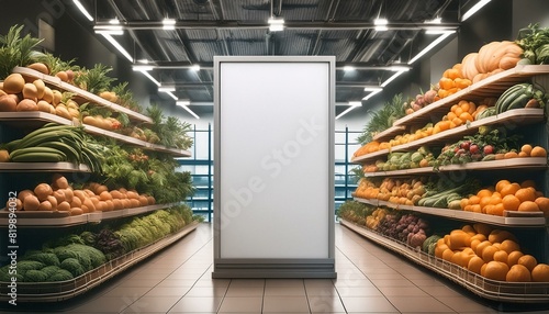 food in the supermarket advertising mockup Blank 