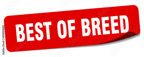 best of breed sticker. best of breed label