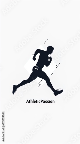 silhouette of a person running on an isolated white background © MaverickMedia