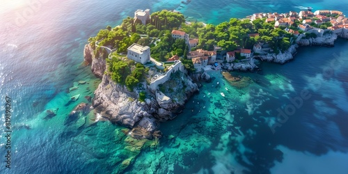 Discover Croatia's Rich Architectural Heritage and Breathtaking Coastline During the Summer. Concept Croatia, Architecture, Heritage, Coastline, Summer photo