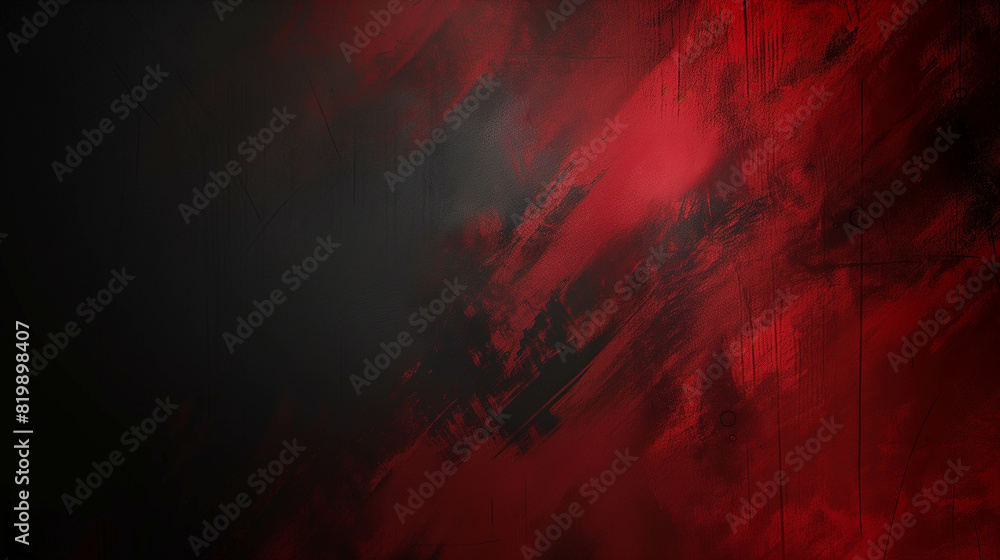 Fototapeta premium Abstract dark red and black textured background with a dramatic and intense color gradient, great for designs and artworks.
