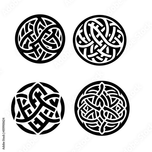 Celtic knot illustration on white background