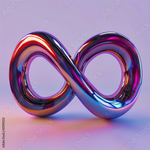 abstract 3d render of  infinity symbol