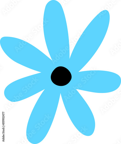 Blue flower clipart vector