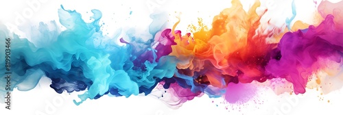 Create graphics resources with diverse watercolor splash patterns. photo
