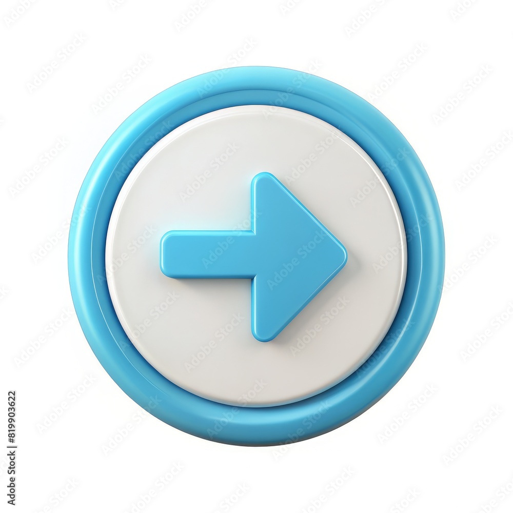 Sophisticated Circular Button: Leftward Arrow in Blue and White. Generative AI Sophisticated Circular Button: Leftward Arrow in Blue and White. Generative AI