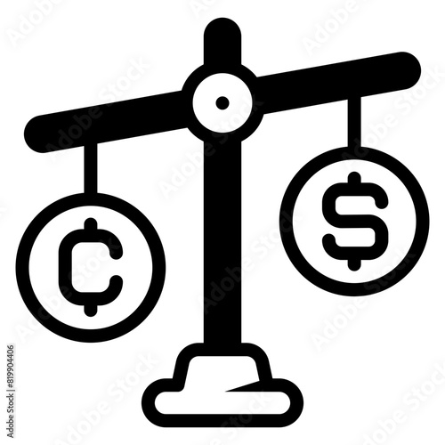 crypto balance scale icon