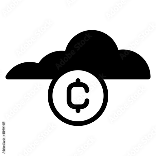 crypto cloud storage icon