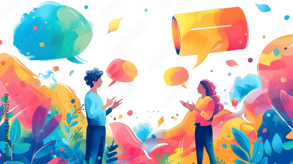 Fototapeta premium Vibrant Visual Storytelling Exploring the Power of Effective Communication