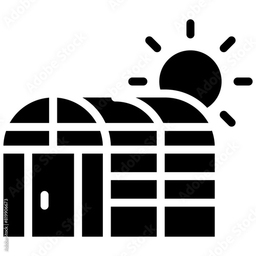 greenhouse solid icon