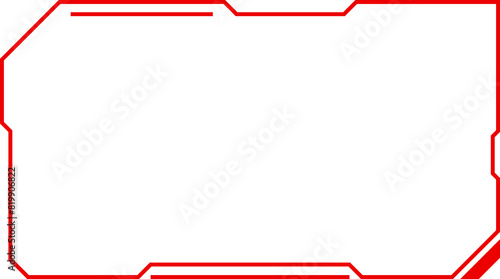 red abstract frames technology futuristic interface hud vector design for ui games.	