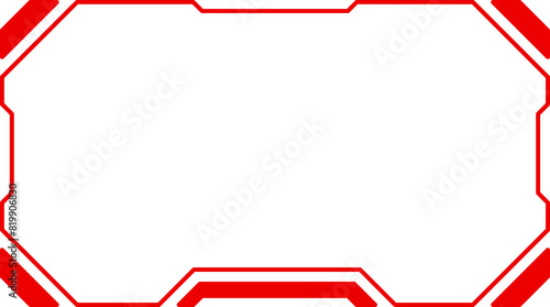 red abstract frames technology futuristic interface hud vector design for ui games.	