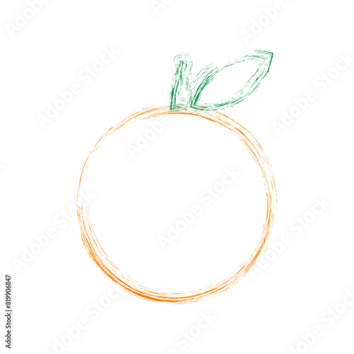 Orange icon for label design, poster, website, mobile app. Design element. Dessert. Proper nutrition. Vector design 