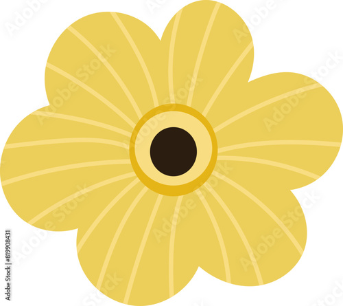 Yellow flower clipart vector