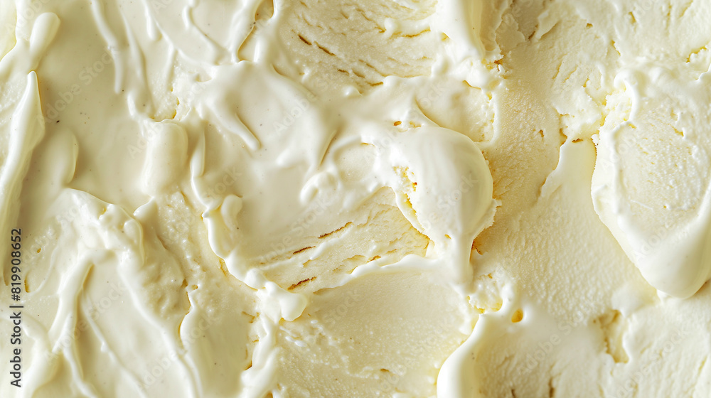top view of amaretto ice cream surface, a closeup of the amaretto ice cream texture, displaying its smooth and creamy base with a light almond color top view of amaretto ice cream surface, a closeup of the amaretto ice cream texture, displaying its smooth and creamy base with a light almond color