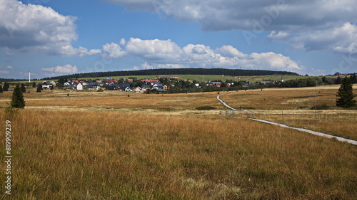 View of Bozi Dar from Bozidarske raseliniste (Moorland), Czech Republic, Europe
 photo