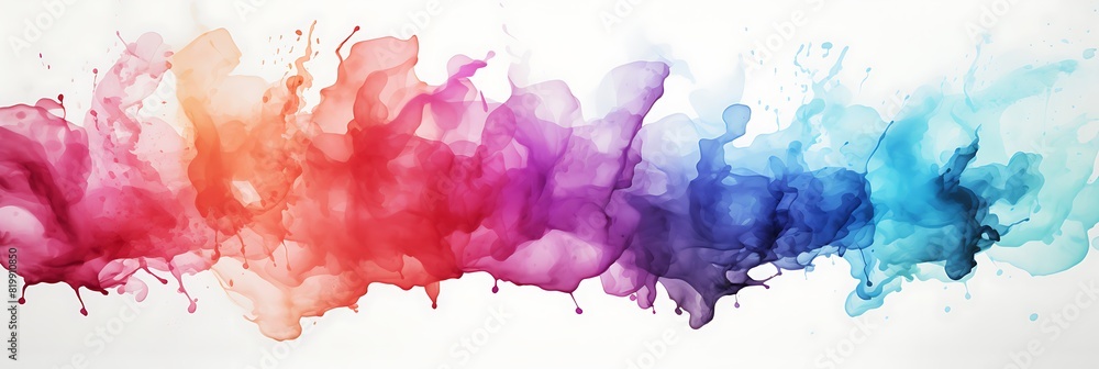 A set of high-quality graphics resources with watercolor splashes.