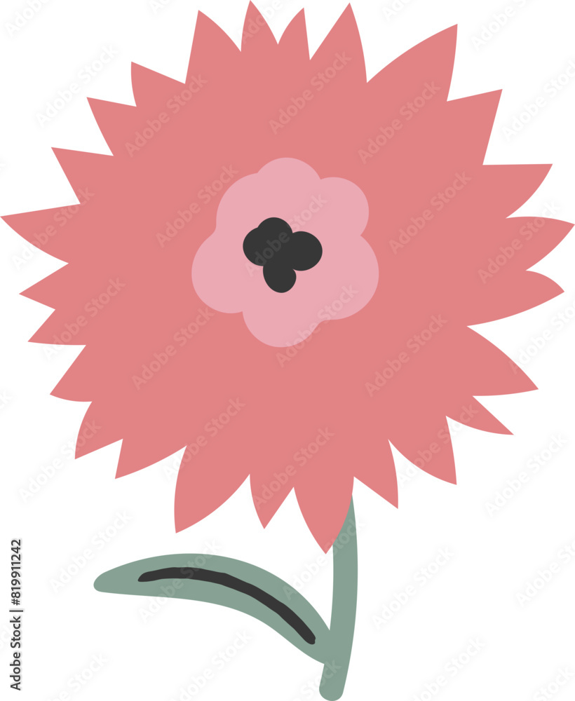 Obraz premium Pink flower clipart vector