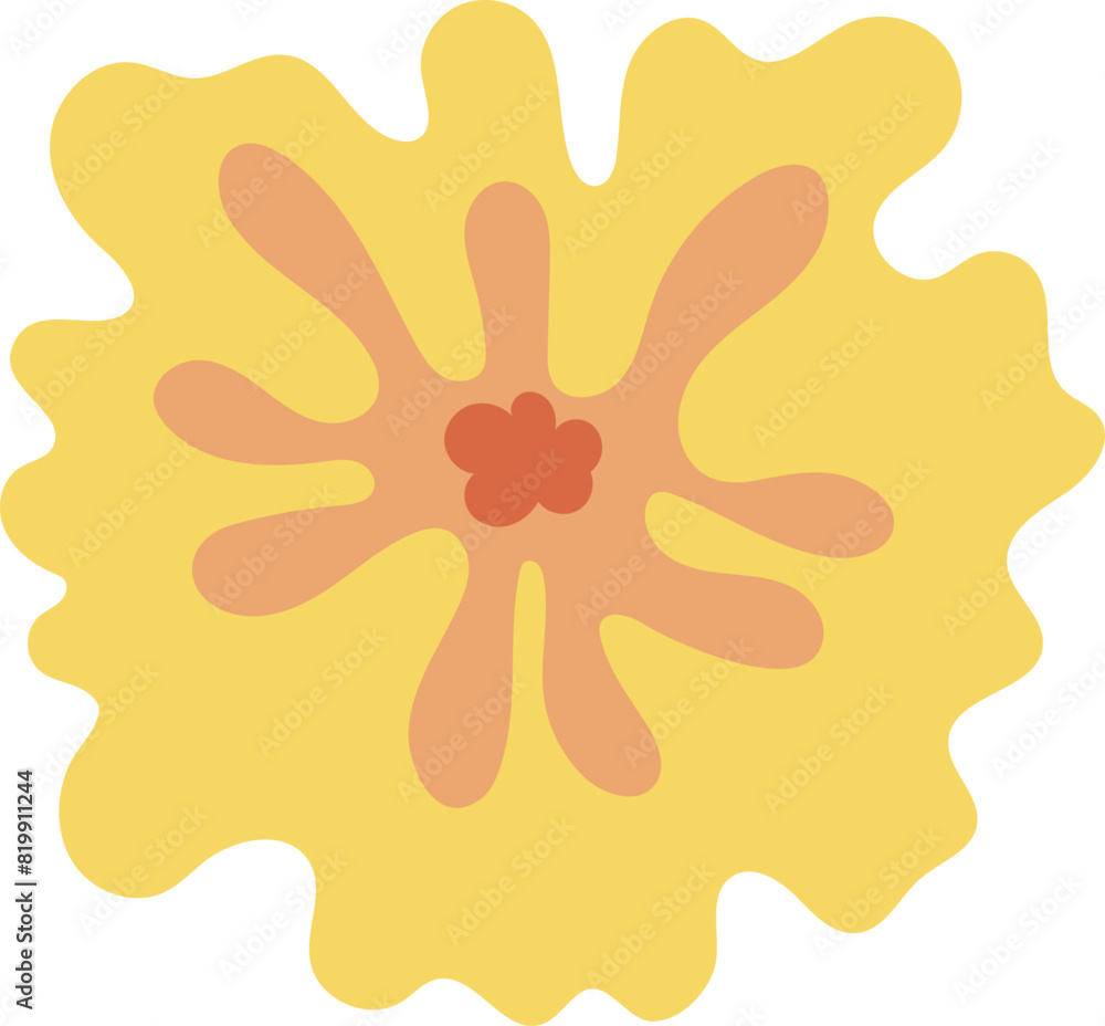 Obraz premium Yellow flower clipart vector