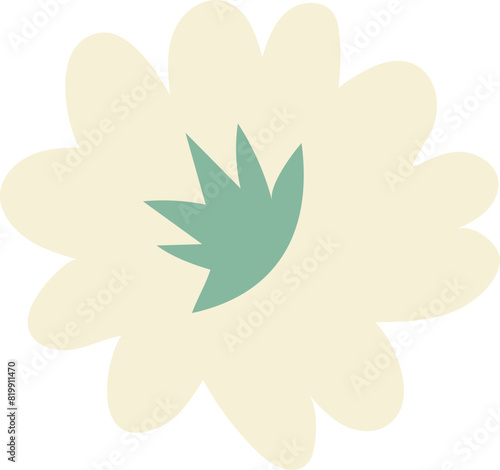 White flower clipart vector