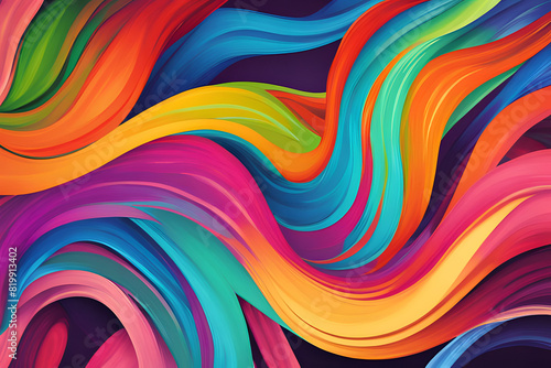 A vibrant swirl of colorful paint in various shades explodes across a clean white background. 
