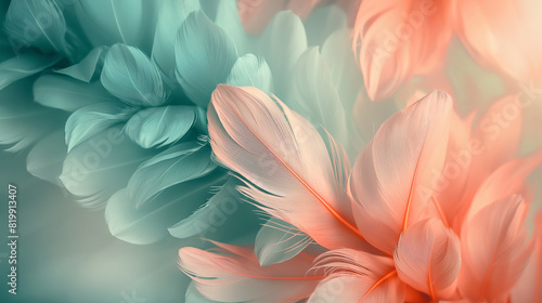 Wallpaper Mural A pink and purple feathery border with a pink background Torontodigital.ca