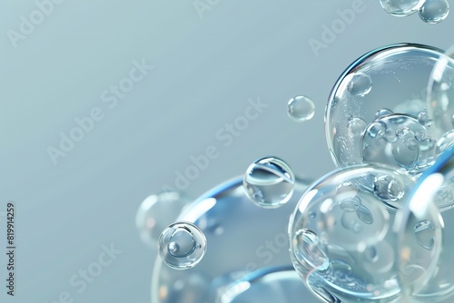 Wallpaper Mural Oil bubbles collagen skin serum. concept skin care cosmetics. Torontodigital.ca