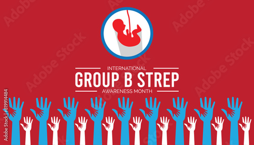 International Group B Strep Awareness Month observed every year in July. Template for background, banner, card, poster with text inscription.