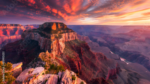 Mountains in a canyon in the desert 