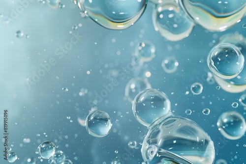 Wallpaper Mural Oil bubbles collagen skin serum. concept skin care cosmetics. Torontodigital.ca