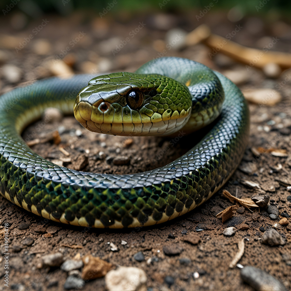 Fototapeta premium snake in the grass
