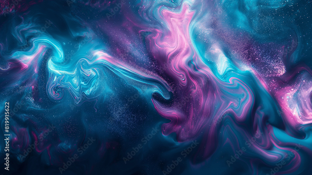 A blue and purple wave with a lot of sparkles A blue and purple wave with a lot of sparkles