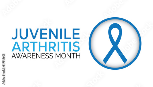 Juvenile Arthritis Awareness Month observed every year in July. Template for background, banner, card, poster with text inscription.