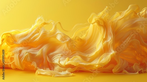 A close up of a yellow liquid that is flowing, AI