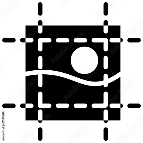 crop solid icon