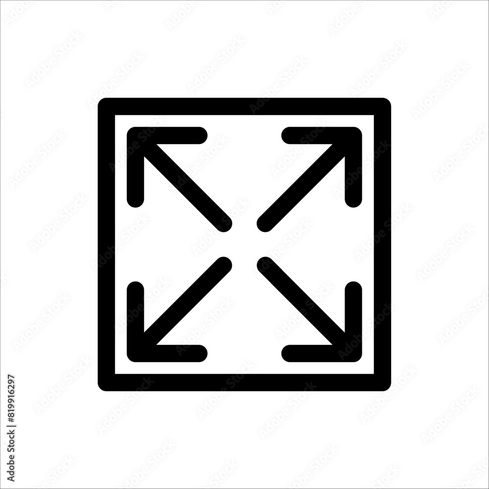 Full screen icon. Vector illustration isolated on white background Full screen icon. Vector illustration isolated on white background