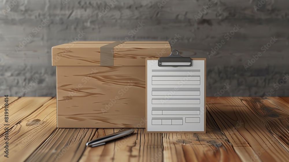 product box with a feedback form beside it featuring a Likert scale ...