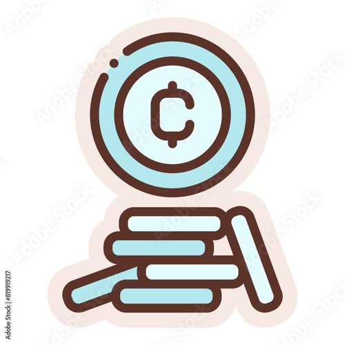 crypto coin stack sticker