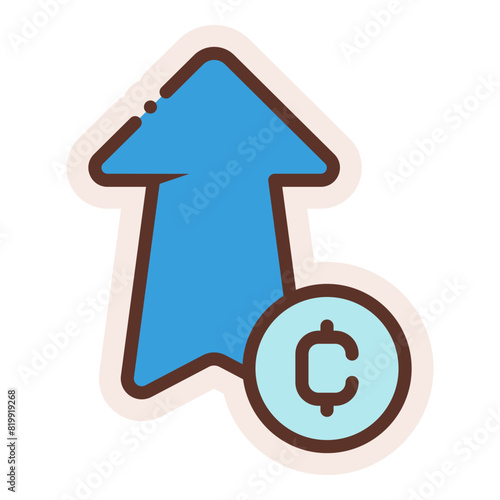 crypto growth sticker