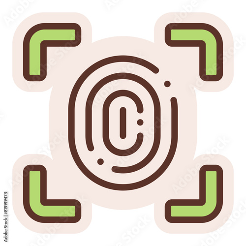 fingerprint scanning sticker
