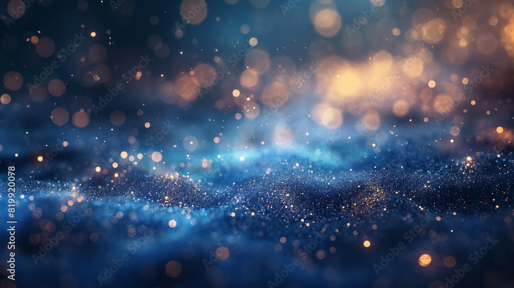 Obraz premium A blue wave with a lot of white specks