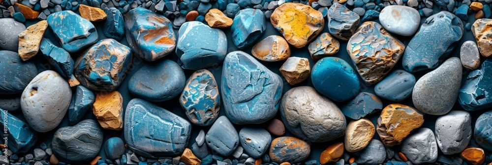 Several rocks clustered closely together in the ground Several rocks clustered closely together in the ground