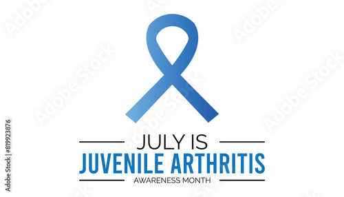 Juvenile Arthritis Awareness Month observed every year in July. Template for background, banner, card, poster with text inscription.