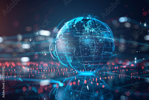 Visualizing Global Digital Connectivity: High-Speed Data Transfer, Cyber Technology, and Information Exchange in the Modern Telecommunication Era 