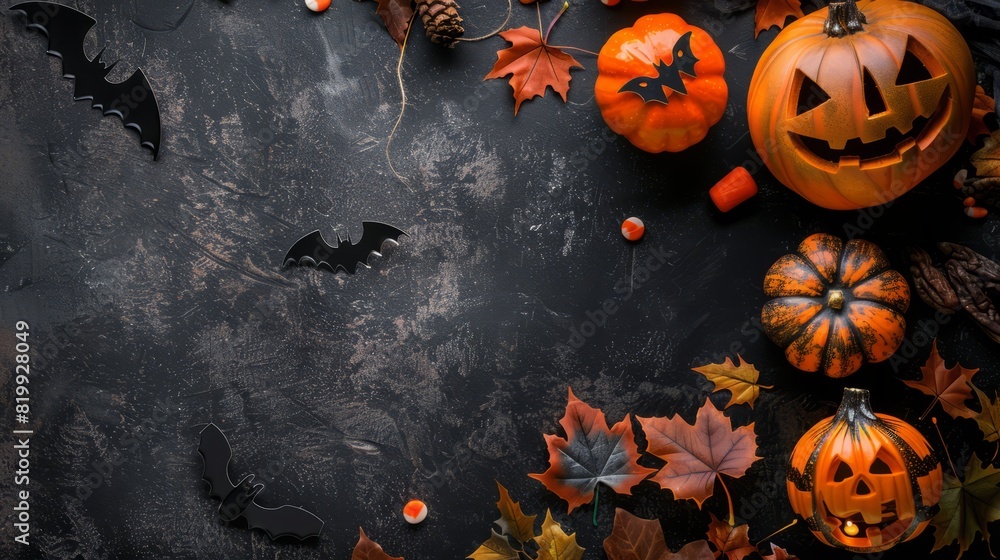 halloween party background concept with copy space halloween party background concept with copy space
