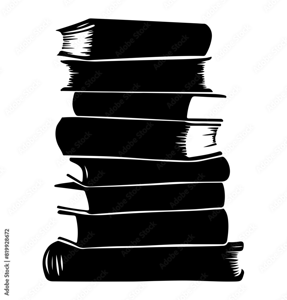 books stack silhouette, books stack icon vector illustration
books stack silhouette, books stack icon vector illustration